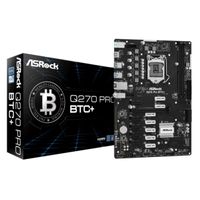 ASRock Q270 Pro BTC+ - Motherboard - ATX - LGA1151 Socket - Q270 Chipsatz - USB 3.2 Gen 1 - Gigabit LAN - Onboard-Grafik (CPU erforderlich)