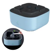 Rauchfreier Aschenbecher mit LED-Batterieanzeige, wiederaufladbar für  Zuhause, Büro, Auto (schwarz) : : Küche, Haushalt & Wohnen