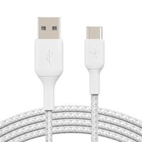 Belkin USB-C/USB-A Kabel      2m ummantelt, weiß     CAB002bt2MWH