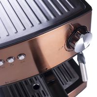 Adler Espressomaschine | Kaffeemaschine | Milchaufschäumer | Cappuccinomaschine | Siebträger Espressomaschine | Elektrische Espressomaschine | Bronze Design | 1,6L Wassertank | 850 Watt |15 bar |
