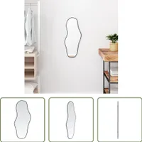 The Living Store Wandspiegel Schwarz 60x25 cm