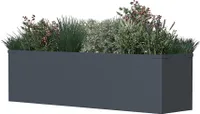 Westmann metalowa donica Talus M prostokątna antracytowa 100x25x27cm