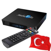 Türkische Internet TV IPTV Box 4K Full HDTV Mediaart-1a Android 10 e öffentliche Kanale vorprogrammiert, YouTube