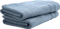 uncover by SCHIESSER Duschtuch Brooklyn im 2er Set | Badetuch aus 100% Baumwolle | Weich, saugstark, schnelltrocknend | 70x140cm | Hellblau