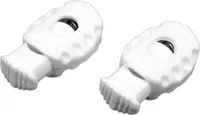 10 Kordelstopper 20x30mm, Durchzug 8x6mm, Abschluss für Schnüre, Farbwahl, Farbe:weiß