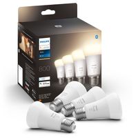Philips Hue Bluetooth White LED E27 Birne - A60 9W 800lm Viererpack