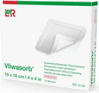 Vliwasorb superabsorb.Saugkomp.steril 10x10 cm 10 St