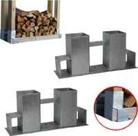 2x Holzstapelhilfe Stapelhilfe Holzstapelhalter Brennholz Kaminholzregal