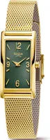 Boccia Damenarmbanduhr Style 3366-03 Titan, goldfarben, grün