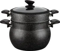 Cheffinger CF-COUS12: 12L Marmorbeschichteter Dampfgarer Couscous-Topf