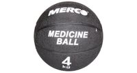 Medizinball aus schwarzem Gummi, 4 kg