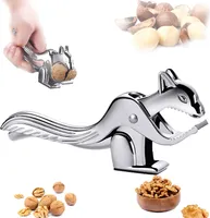 Eichhörnchen Nussknacker,Nussknacker Stahl,Nussknacker Walnüsse,Effort-Saving Opening Nuts,Länge: 17,5 cm, Designte Nuss-Knacker,Gusseisen-Nussknacker im Eichhörnchen-Design,Zinklegierungsmaterial