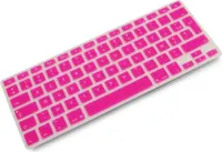 System-S Silikon Tastaturschutz Tastaturabdeckung AZERTY Französische Tastatur Abdeckung Schutz für MacBook Pro 13 Zoll 15 Zoll 17 Zoll iMac MacBook Air 13 Zoll in Pink