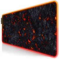 Titanwolf RGB Gaming Mauspad, Mousepad XL 800 x 300mm verbessert Präzision & Geschwindigkeit, Lavamotiv