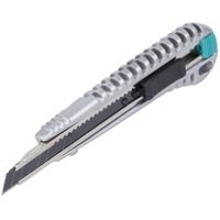 Wolfcraft Metall-Abbrechklingen-Messer 9 mm mit schwarzer Klinge "Profi-Sharp"