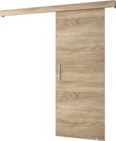 Minio, posuvné dvere "SALWADOR I", izbové dvere, interiérové dvere, strieborná kľučka, 90 cm, farba dub Sonoma