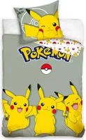 Carbotex POKEMON  Wendebettwäsche Set für Kinder, Jugendliche und Erwachsene 135x200/80x80cm POK2408019