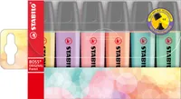 Rozjasňovač - STABILO BOSS ORIGINAL Pastel - balení 6 ks - pudrově žlutý, krémově broskvový, růžový, fialový, mátově zelený, jemně tyrkysový