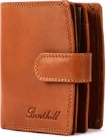 Benthill Damen Geldbörse Echt Leder - Geldbeutel mit RFID Schutz - Portemonnaie mit viele Kartenfächer - Echtleder Vintage Damenbörse inkl. Geschenkbox