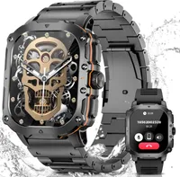 Smartwatch Herren mit Telefonfunktion, 1,96" AMOLED, mit 24/7 Herzfrequenz, Blutdruck, SpO2, 123+ Sportmodi, IP68 Aktivitätstracker, für Android iOS