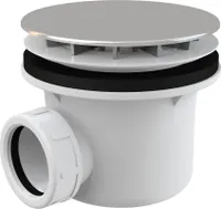 AlcaPlast A49CR Ablaufgarnitur Duschablauf | ø 90mm Abfluss | Abdeckung verchromt ø116mm ohne Ablaufzubehör : Ablaufgarnitur Ø85 mm Ausführung: Ablaufgarnitur Ø85 mm