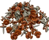 Schrauben Spenglerschrauben V2A mit Dichtscheibe 4,5 mm x 35 mm - 100 Stück - rot