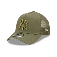 New Era MLB Tonal Mesh Youth A-Frame Trucker Cap New York Yankees khaki