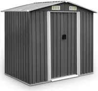 Geräteschuppen Gerätehaus Gartenschuppen 204x132x185cm Metall Gartenhaus