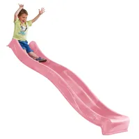 4iQ Slide Wellenrutsche Rutsche 150 Pastellrosa aus HDPE für Kinderspielplatz