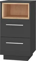 Vicco Stolik nocny Beatrice, 36 x 68 cm, Antracyt/Sonoma