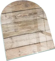 Textur von Holzbrettern – Glasbodenplatte für – Kaminofen – Kaminplatte Glas – Schutzglas – Funkenschutzplatte –Glasbodenplatte Feuerfeste – Hitzeschutzplatte – Bodenschutz aus Glas – 80x70 cm