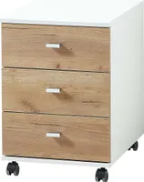 LAREDO Rollcontainer Weiß / Navarra-Eiche