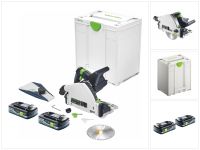 Festool TSC 55 KEB-Basic Akku Tauchsäge 18 V / 36 V ( 2x 18 V ) 160 mm Brushless + 2x Akku 4,0 Ah + Systainer - ohne Ladegerät