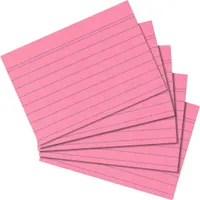500 Herlitz Karteikarten DIN A8 / liniert / Farbe: rosa