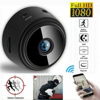 1080P Mini Videokamera, Überwachungskamera Aussen, WiFi Home Security Überwachung (Schwarz)