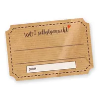 Itenga 50 x Marmeladenetikett "100% selbstgemacht" Sticker rechteckig 6x4cm