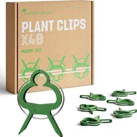 GardenGloss® Pflanzenclips Klein - Einfache Rankhilfe für Tomaten, Rosen, Gurken 48 Clips (Größe M)