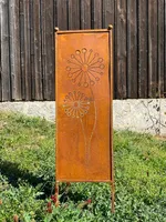Edelrost Gartenstecker Tafel Pusteblumen - Höhe 116 cm