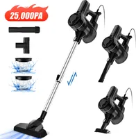Portreen Staubsauger, 25000Pa Stielstaubsauger mit Kabel, 850W, 5m Netzkabel, Handstaubsauger für Harte Böden und Teppich