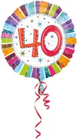 Amscan 16070 01 - Standard Folienballon 40 Radiant Birthday, Geburtstag, Heliumballon