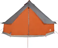 vidaXL Tipi-Familienzelt 10 Personen Grau und Orange Wasserdicht