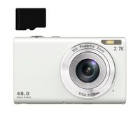 INF Digitalkamera 48 MP, 2,7 K FHD, 16-facher Digitalzoom, Webcam, Autofokus Weiß