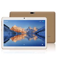 YOTOPT Tablets 10 Zoll, Android 9.0, 4GB RAM, 64GB, Quad-Core-Prozessor, 1080p Full HD IPS Display, GMS es, Zwei Lautsprecher, X109, Farbe: Goden