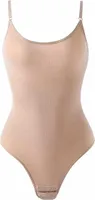 Kompresní body pro formování postavy, tvarovací oblečení pro ženy, body s regulací bříška, béžová L