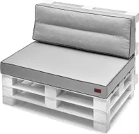 Palettenkissen 120 x 80 cm Set Sitzkissen + Rückenkissen 120x40 cm Palettenmöbel