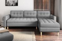 Ecksofa mit Schlaffunktion Hellgrau Verona wendbar Medidas Comfort Home Innovation umbaubar