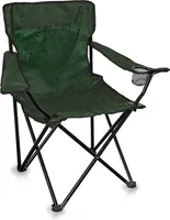 Aga Klappstuhl MR2001 – Campingstuhl & Angelstuhl mit Getränkehalter & Tragetasche, bis 120 kg Dunkelgrün Faltbar Stuhl, Gartenstuhl