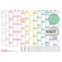 Wandkalender 2023 A1+ [Rainbow] mit Extra A4-Übersicht