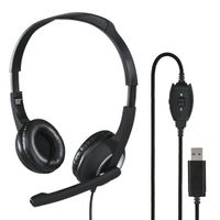 Hama PC-Office-Headset HS-USB250 V2 Stereo On-Ear Schwarz 2m Kabel Bügelmikrofon