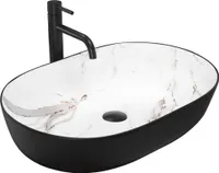 Rea Aufsatzwaschbecken Cleo 61 /Aiax Oval Black